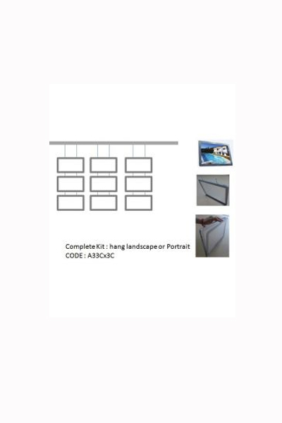 LED A3 Light Boxes Portrait or Landscape Three Columns 3 Down